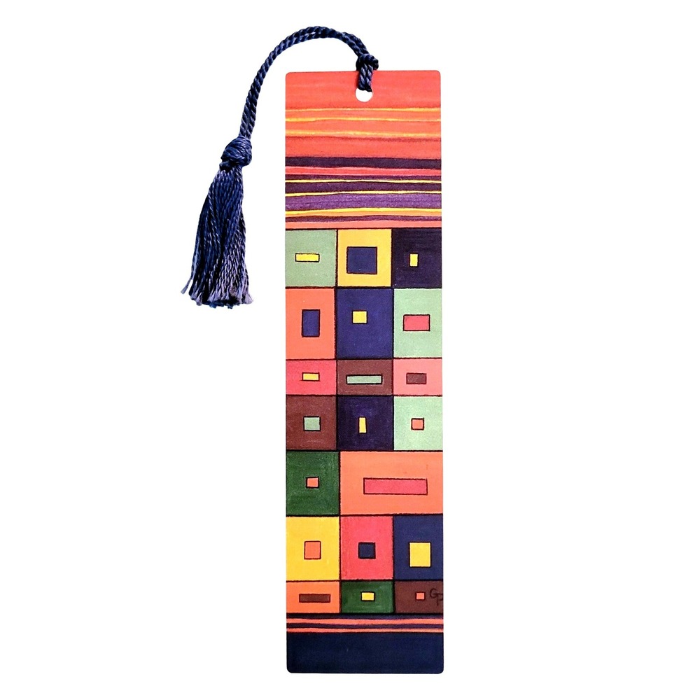 Vintage 90s International Patterns Bookmark geometric Putman 1993 Artworks IP02